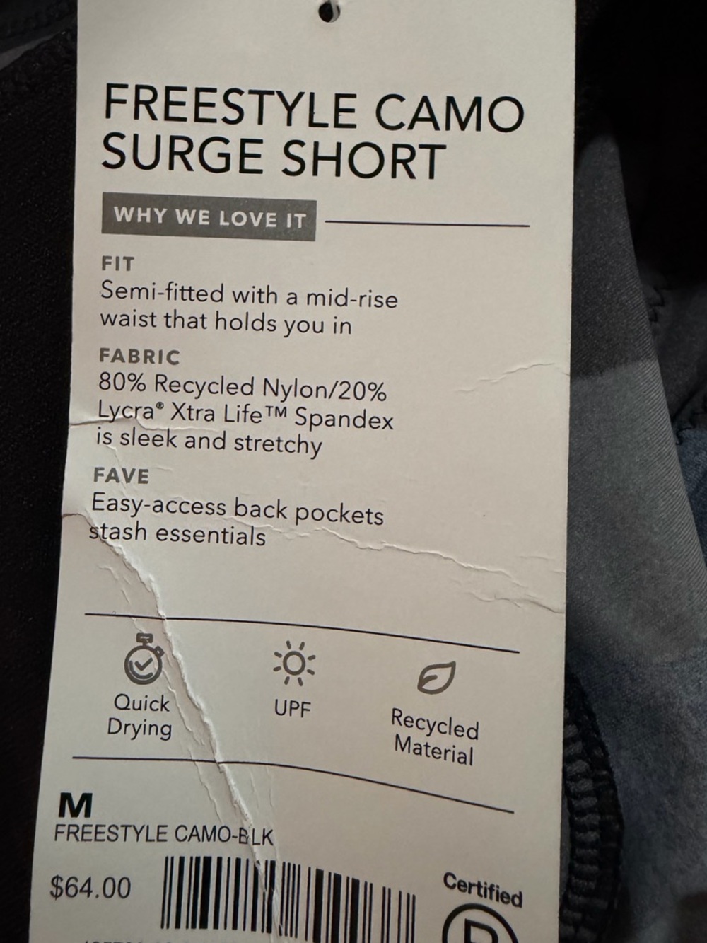 Athleta Freestyle Camo Surge Shorts size Medium - Picture 5 of 6